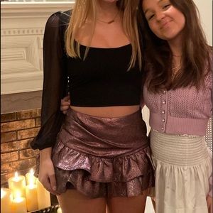 Zara ruffle mini skirt